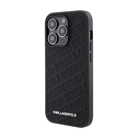 Karl Lagerfeld Quilted K Pattern - iPhone 15 Pro Case (black)