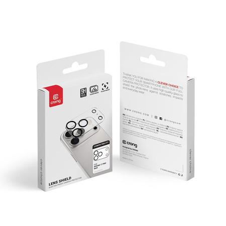 Crong Lens Shield - Sklo pro fotoaparát a objektiv iPhonu 17 Pro Max