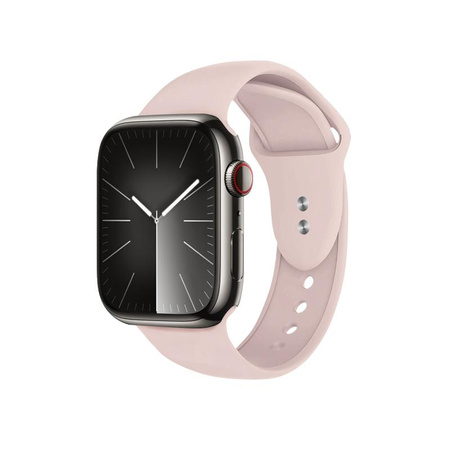 Crong Liquid - Pánt Apple Watch-hoz 38/40/41/42 mm (homokrózsaszín)