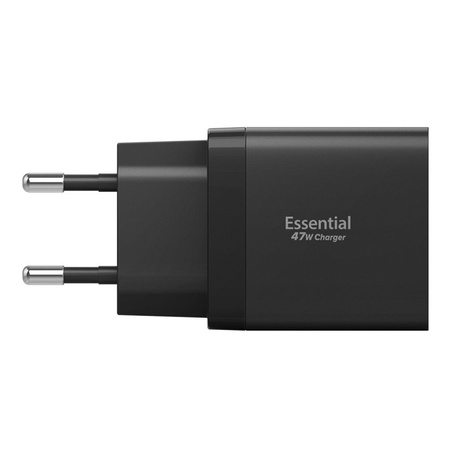 Spigen Essential EE472EU GaN Pro - 2x USB-C 47W Wall Charger (Black)