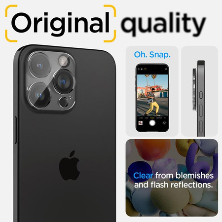 Spigen Optik.TR Camera Protector - ochranné sklo objektivu pro iPhone 15 Pro / 15 Pro Max / iPhone 14 Pro / 14 Pro Max (2 ks) (Transparent)