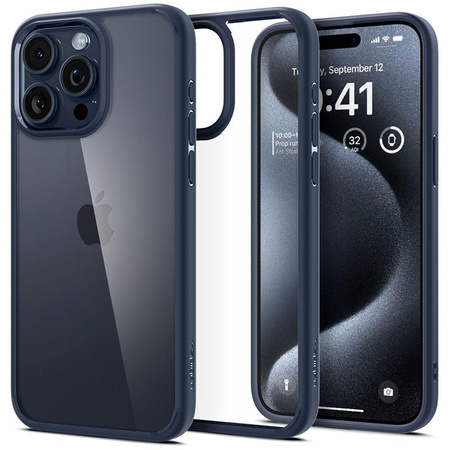 Spigen Ultra Hybrid - Hülle für iPhone 15 Pro (Marineblau)