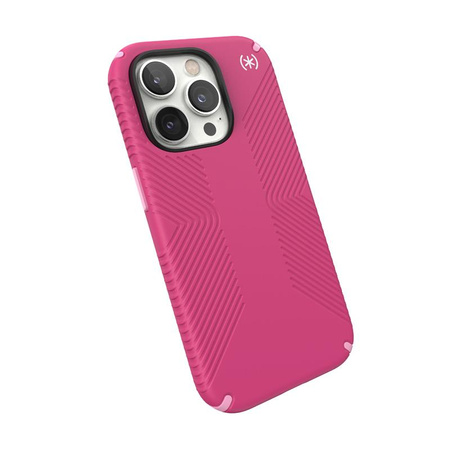Speck Presidio2 Grip MagSafe - Antypoślizgowe etui iPhone 14 Pro (Digitalpink / Blossompink / White)