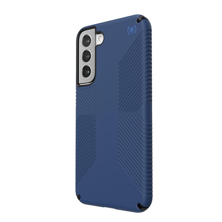 Speck Presidio2 Grip - Étui pour Samsung Galaxy S22+ avec revêtement MICROBAN (Bleu côtier/Noir)