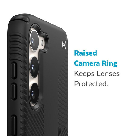 Speck Presidio2 Grip - Csúszásgátló tok Samsung Galaxy S23 készülékhez (Fekete/Fekete/Fehér)