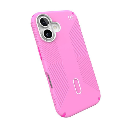 Speck Presidio2 Grip ClickLock & MagSafe - iPhone 16 Case (True Pink / Shocking Pink / White)