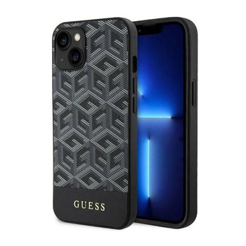 Guess GCube Stripes MagSafe - iPhone 14 Plus Tasche (Schwarz)