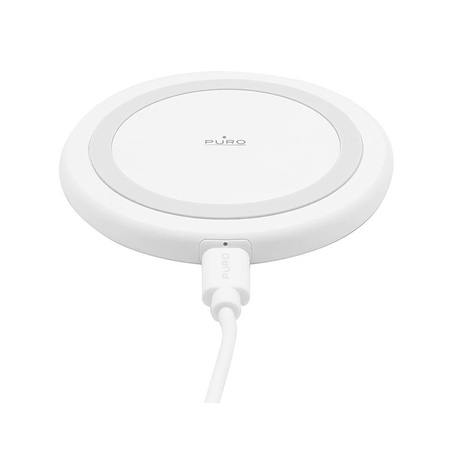 PURO Wireless Charging Station QI - Bezprzewodowa ładowarka indukcyjna Qi (biały)