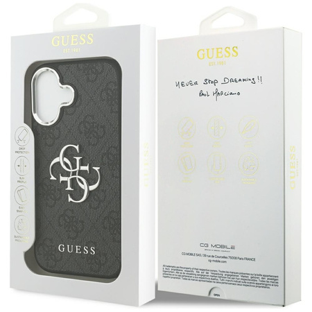 Guess 4G Big 4G Classic Logo - Case iPhone 17 (Black / Silver)
