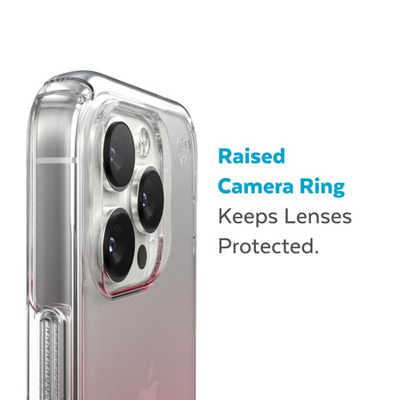 Speck Presidio Perfect-Clear + Ombre - iPhone 14 Pro Max tok MICROBAN bevonattal (Clear / Vintage Rose Fade)