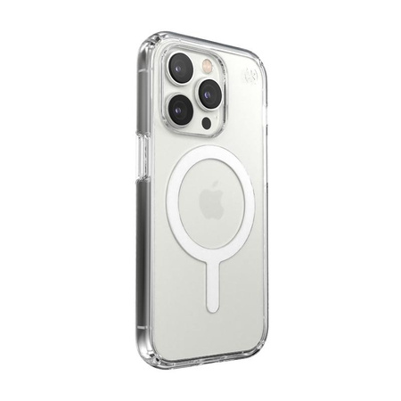 Speck Presidio Perfect-Clear + MagSafe - Coque pour iPhone 14 Pro avec revêtement MICROBAN (transparent)