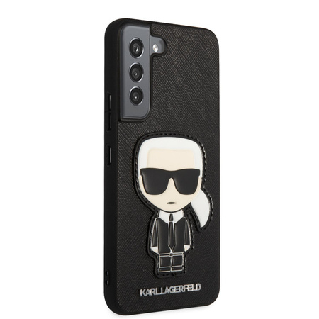 Karl Lagerfeld Saffiano Ikonik Patch - pouzdro pro Samsung Galaxy S22 (černé)