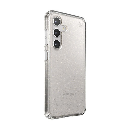 Speck Presidio Lux Glitter - Samsung Galaxy S24 Case (Clear / Gold Glitter)