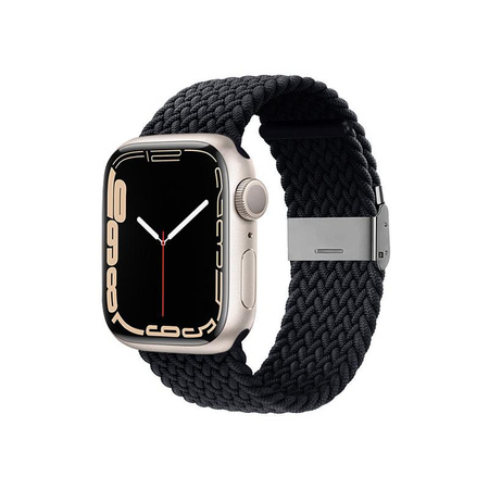 Crong Wave Band - Pletený řemínek pro Apple Watch 38/40/41/42 mm (grafitová)