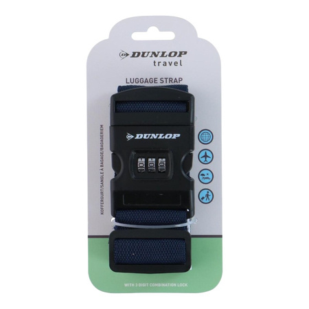 Dunlop - Koffergurt mit Zahlenschloss 200x5 cm (Blau)