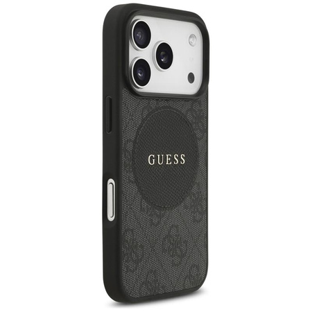 Guess 4G Circle Classic Logo MagSafe – Hülle iPhone 17 Pro (Schwarz)
