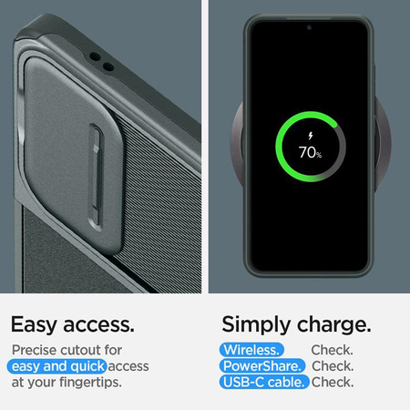 Spigen Optik Armor - Etui do Samsung Galaxy S24 (Abyss Green)