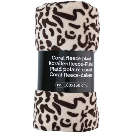 Fleece blanket 180x130cm (beige panther)