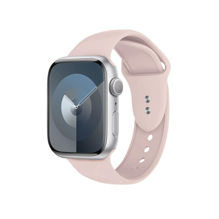 Crong Liquid – Řemínek pro Apple Watch 44/45/46/49 mm (písková růžová)