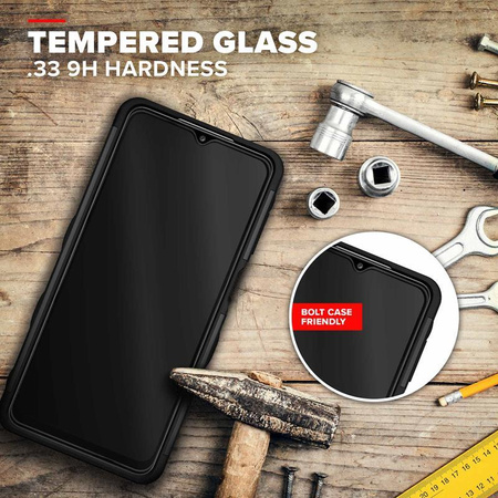 ZIZO BOLT Series - Pancerne etui Samsung Galaxy A32 5G ze szkłem 9H na ekran + uchwyt z podstawką (czarny)