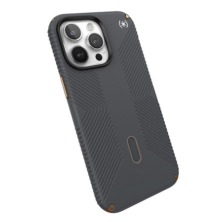 Speck Presidio2 Grip ClickLock & MagSafe - iPhone 15 Pro Max Tasche (Holzkohle Grau / Cool Bronze)