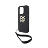 DKNY Wrist Strap Stock Logo - pouzdro pro iPhone 15 Pro (černé)