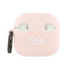 Karl Lagerfeld Silikon Choupette Kopf 3D - AirPods 4 Hülle (rosa)