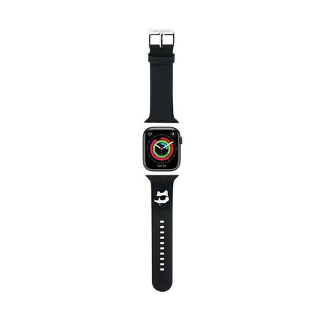 Karl Lagerfeld 3D Gummi Choupette Kopf NFT - Armband für Apple Watch 42/44/45/49 mm (schwarz)