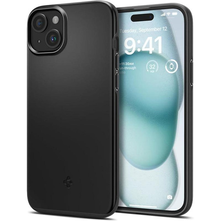 Spigen Thin Fit - Gehäuse für iPhone 15 (Schwarz)