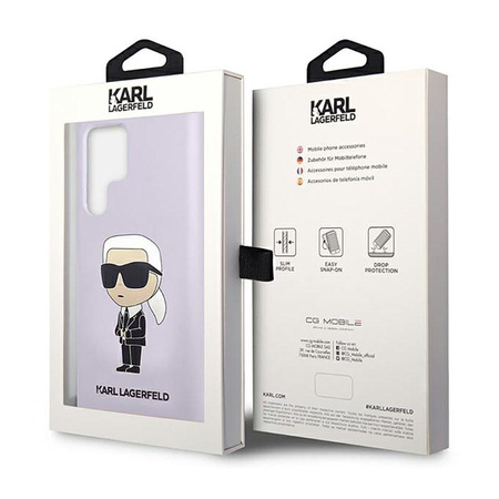 Karl Lagerfeld Silikonové pouzdro NFT Ikonik - Samsung Galaxy S23 Ultra (fialové)