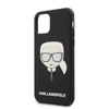 Karl Lagerfeld Iconic Embossed Glitter Case - Coque pour iPhone 11 Pro (Noir)