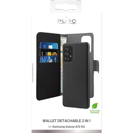 PURO Wallet Detachable - 2-in-1 Case Samsung Galaxy A72 5G / A72 4G (noir)