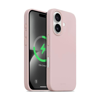 Crong Color Cover Magnetic - kryt MagSafe pro iPhone 16 (pískově růžový)