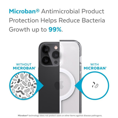 Speck Presidio Perfect-Clear + MagSafe - iPhone 13 Pro Case with MICROBAN Coating (Clear)
