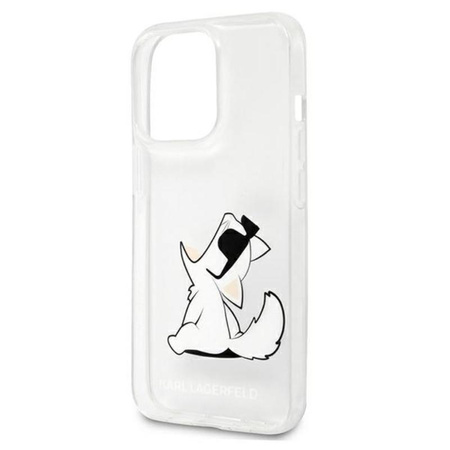 Karl Lagerfeld Choupette Fun - pouzdro pro iPhone 13 Pro (průhledné)
