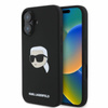 Karl Lagerfeld Silicone Karl Head Print MagSafe - étui pour iPhone 16 (noir)