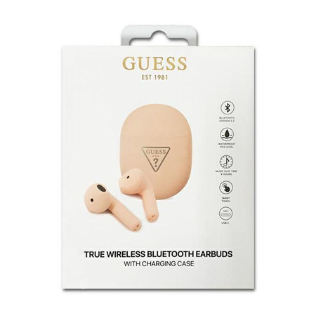 Guess Triangle Logo - TWS Kopfhörer + Dockingstation (rosa)
