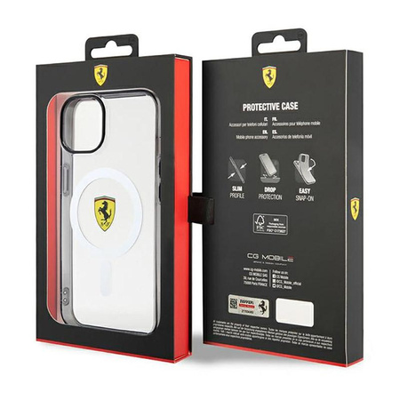 Ferrari Outline Magsafe - Coque iPhone 14 (Transparente)