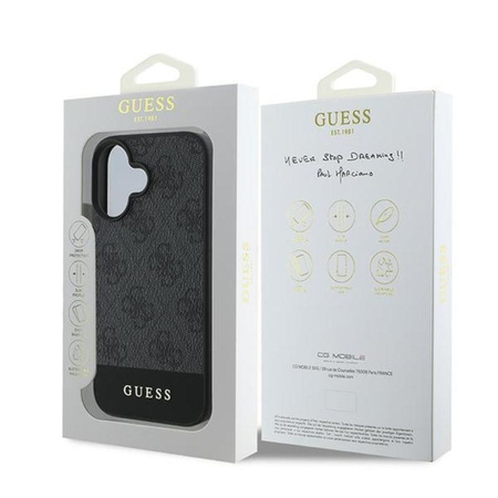 Guess 4G Bottom Stripe - iPhone 16 tok (szürke)