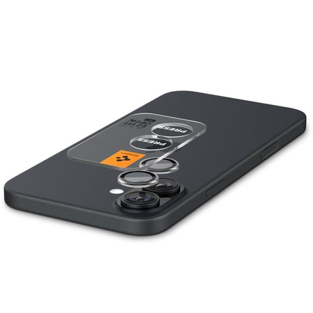 Spigen Optik Pro GLAS.TR EZ Fit kameravédő 2-Pack - lencsevédő üveg iPhone 16 / 16 Plus készülékhez (2 db) (átlátszó)