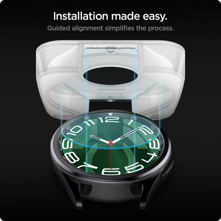 Spigen GLAS.TR EZ FIT 2-Pack - Edzett üveg Samsung Galaxy Watch 6 Classic 47 mm-es órához (2 db)