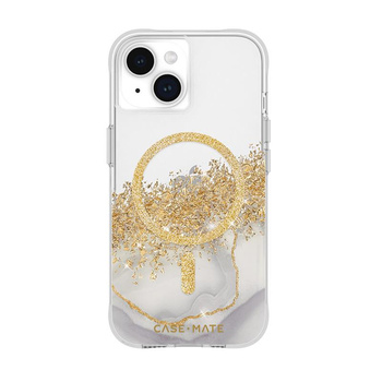 Case-Mate Karat MagSafe - iPhone 15 / iPhone 14 / iPhone 13 Tasche mit Golddekor (Marmor)