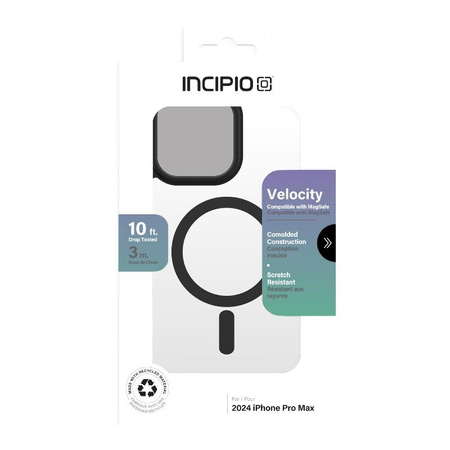 Incipio Velocity MagSafe - iPhone 16 Pro Max Case (Clear / Black)