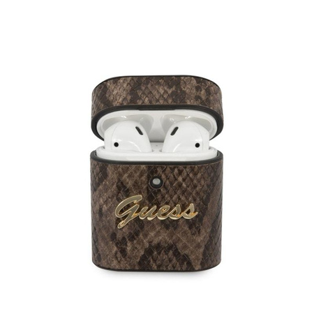 Guess Python Collection - Étui pour Airpods (marron)