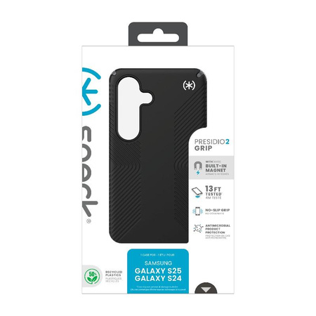 Speck Presidio2 Grip Magnet – Etui ochronne do Samsung Galaxy S25 Ultra (Black / Slate Grey / White)