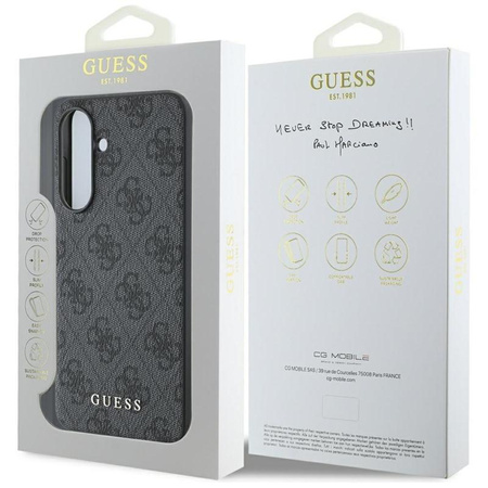 Guess 4G Metal Gold Logo - étui pour Samsung Galaxy A36 5G (noir)