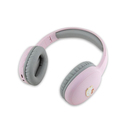 Hello Kitty Metal Logo Oval Shape - Casque intra-auriculaire sans fil Bluetooth V5.3 (rose)