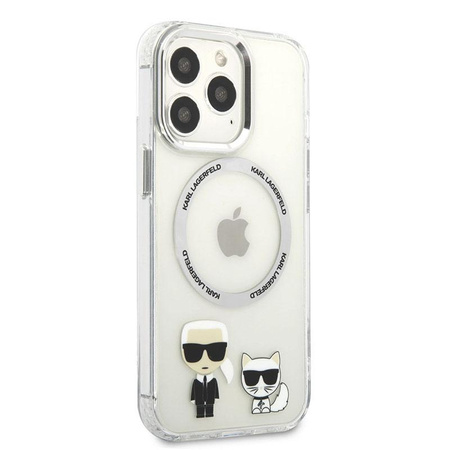 Karl Lagerfeld Karl & Choupette Aluminium MagSafe - iPhone 13 Pro Tasche (Transparent)