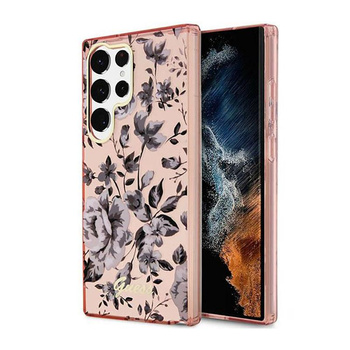 Guess Flower Collection - Hülle für Samsung Galaxy S23 Ultra (Pink)