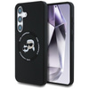 Karl Lagerfeld Silikon Doppelköpfe und Kreis MagSafe - Samsung Galaxy S25 Fall (schwarz)